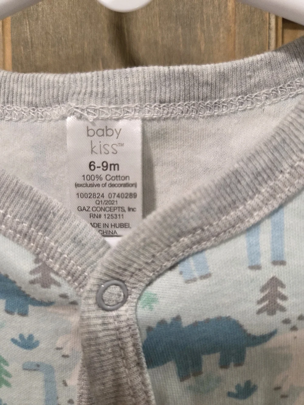 **BUNDLE & SAVE** Baby One-Piece with Blue & Green Dino Print
